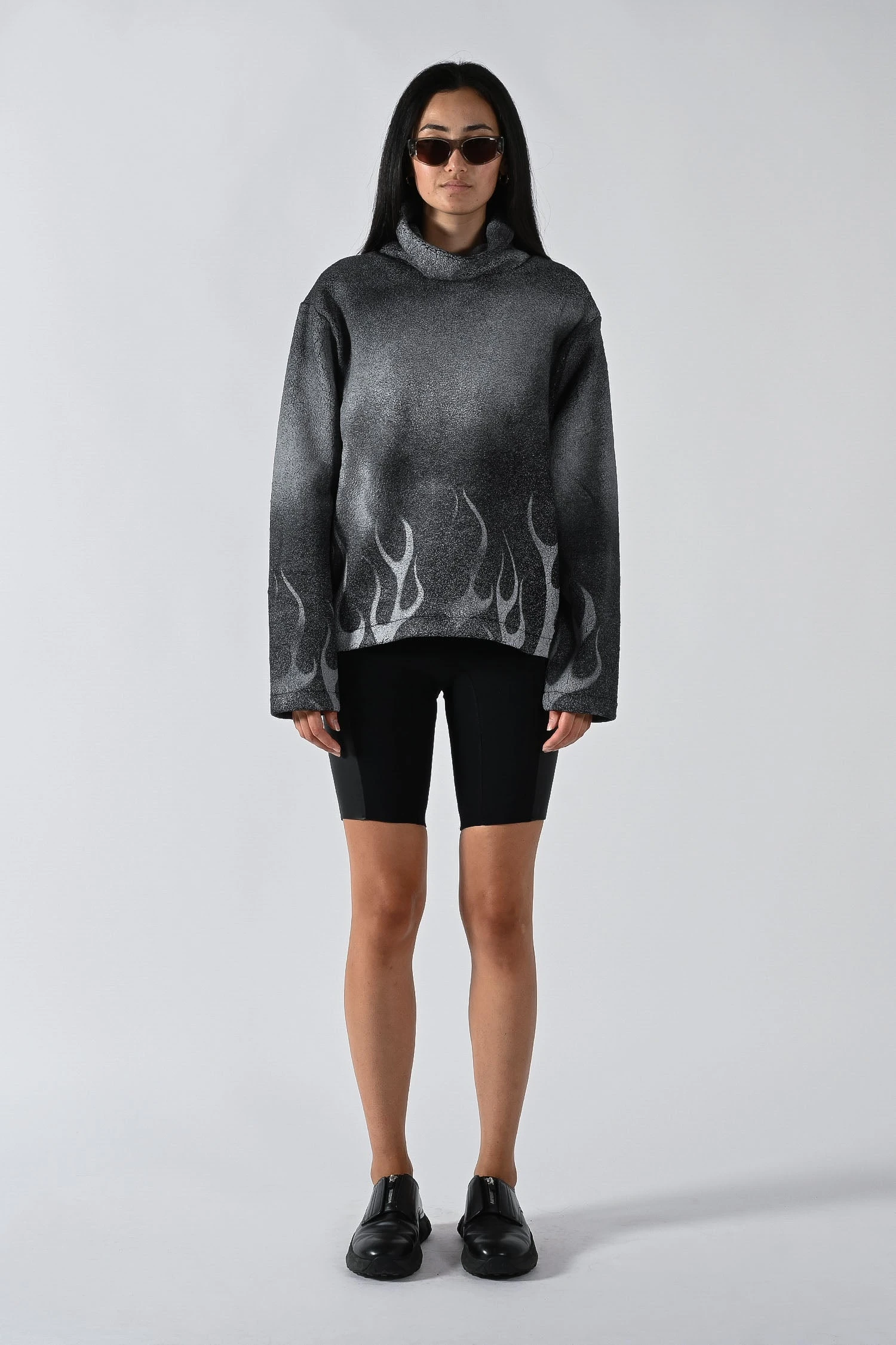 Dimensions Recycled Fleece Funnel Sweater - Black 4 Dimensions Recycled Fleece Funnel Sweater - Black - Image 2