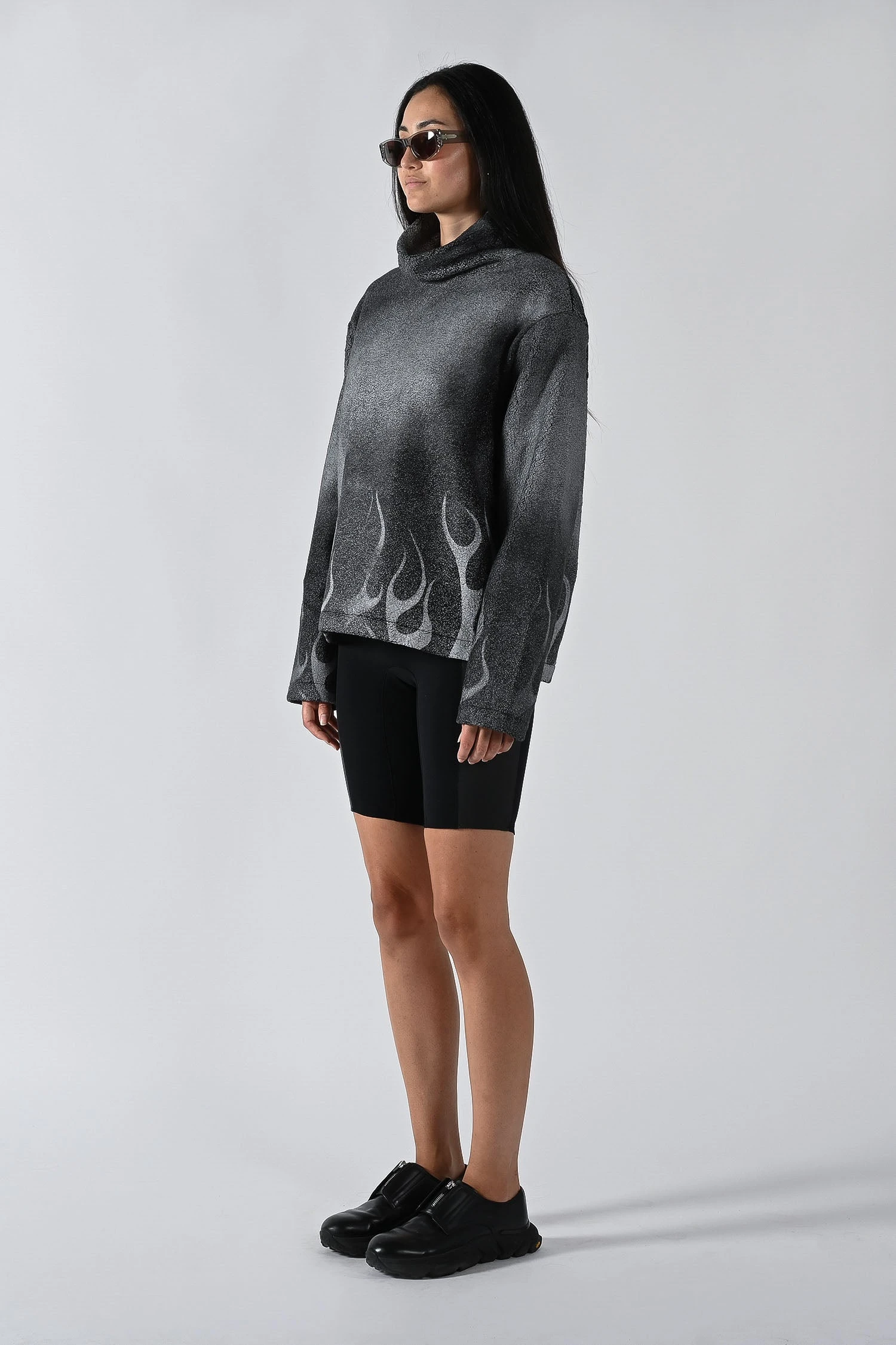 Dimensions Recycled Fleece Funnel Sweater - Black 7 Dimensions Recycled Fleece Funnel Sweater - Black - Image 5