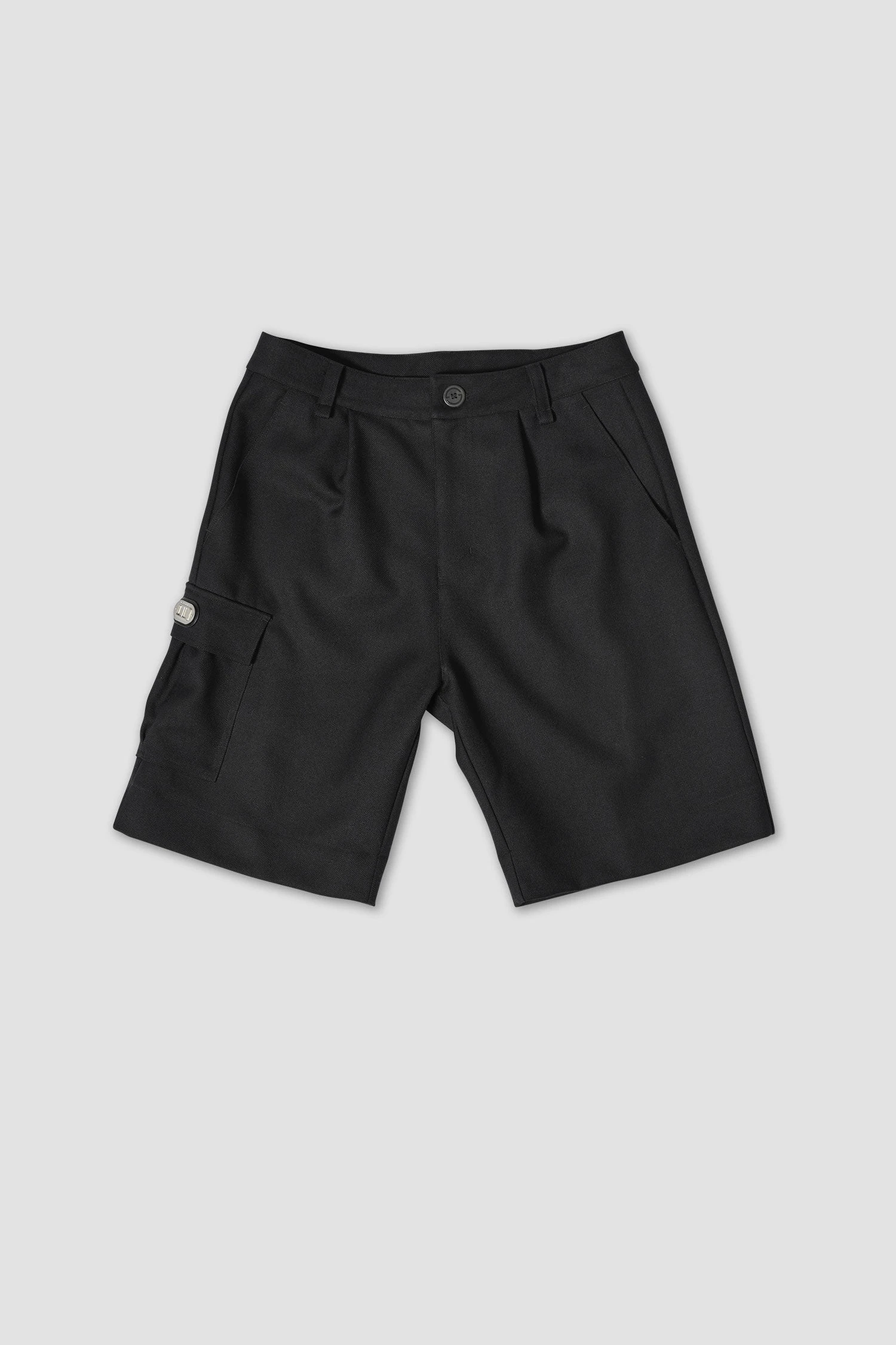 Merino Piston Pleated Patch Cargo Short - Black 3 Merino Piston Pleated Patch Cargo Short - Black
