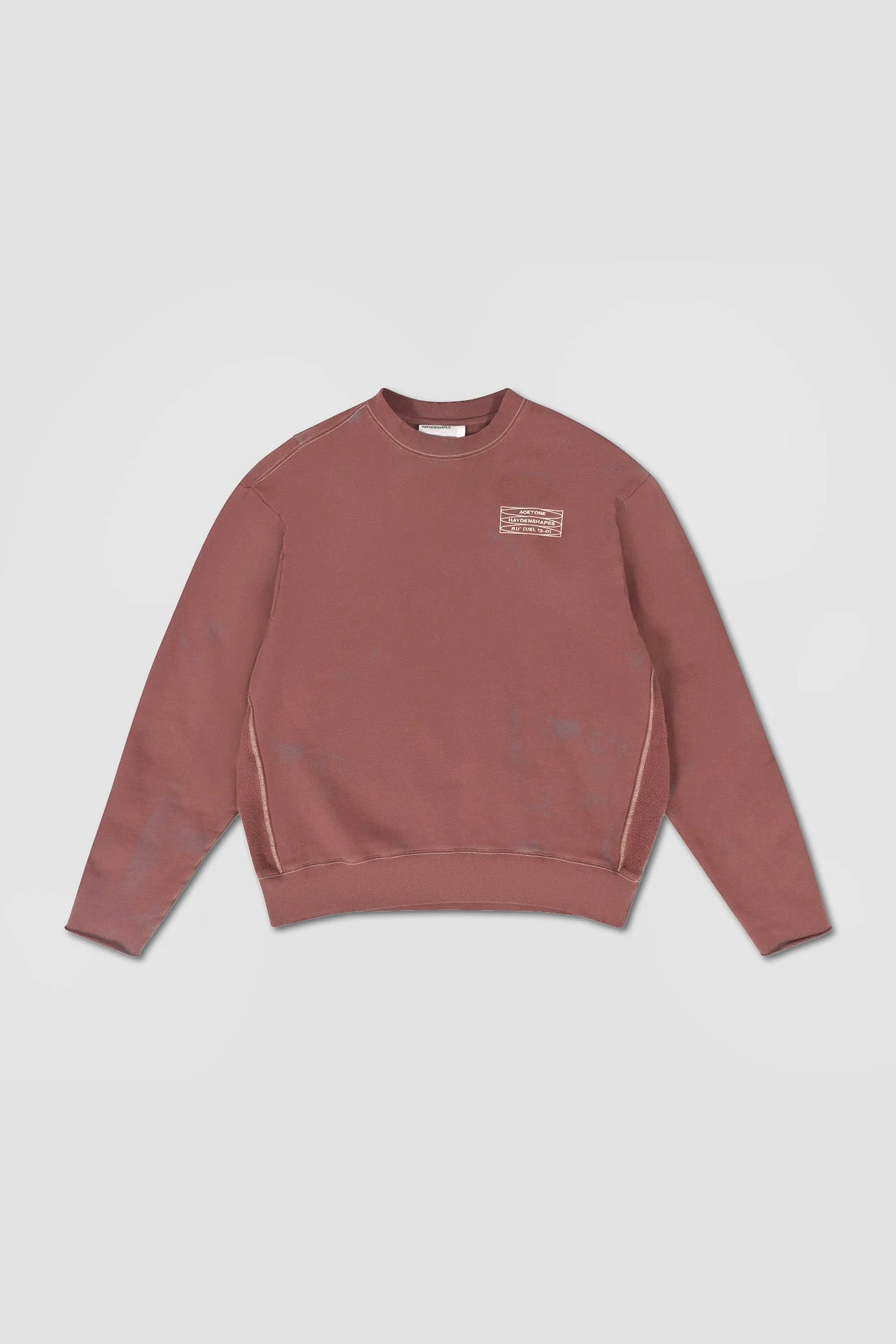 Cut Off Crew Sweater - BurgundyUnisex 3 Cut Off Crew Sweater - BurgundyUnisex