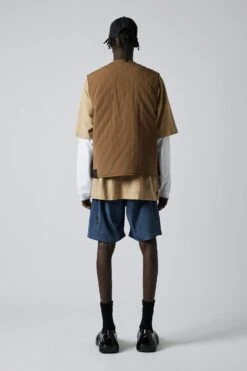 Insulated Gilet Buster -Haydenshapes Surfboard Store HS 22AP 1028 INSULATED GILET BUSTER ASH BROWN BACK