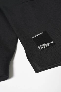 Merino Cross Over Shirt -Haydenshapes Surfboard Store HS 22AP 1031 MERINO SHIRT CROSS OVER BLACK patch detail 7dabd4a9 6b25 4303 b45b d1d5bd9344c2