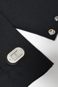 Merino Claxon Hooded Sweater -Haydenshapes Surfboard Store HS 22AP 1032 MERINO HOODIE CLAXON BLACK metaldetail