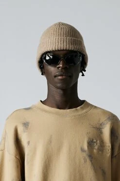 Merino Skully Beanie - Ash Brown 8 Merino Skully Beanie - Ash Brown -Haydenshapes Surfboard Store HS 22AP 1050 CUT OFF CREW SPRAY BROWN SPRAY FRONT 1