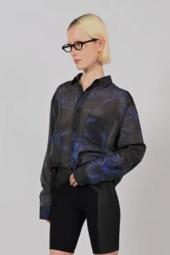 LS Sheer Black Sea Button Up ShirtUnisex -Haydenshapes Surfboard Store HS SS24 3003 D3 75226fc9 86b4 4715 926d 6976e3751ab8