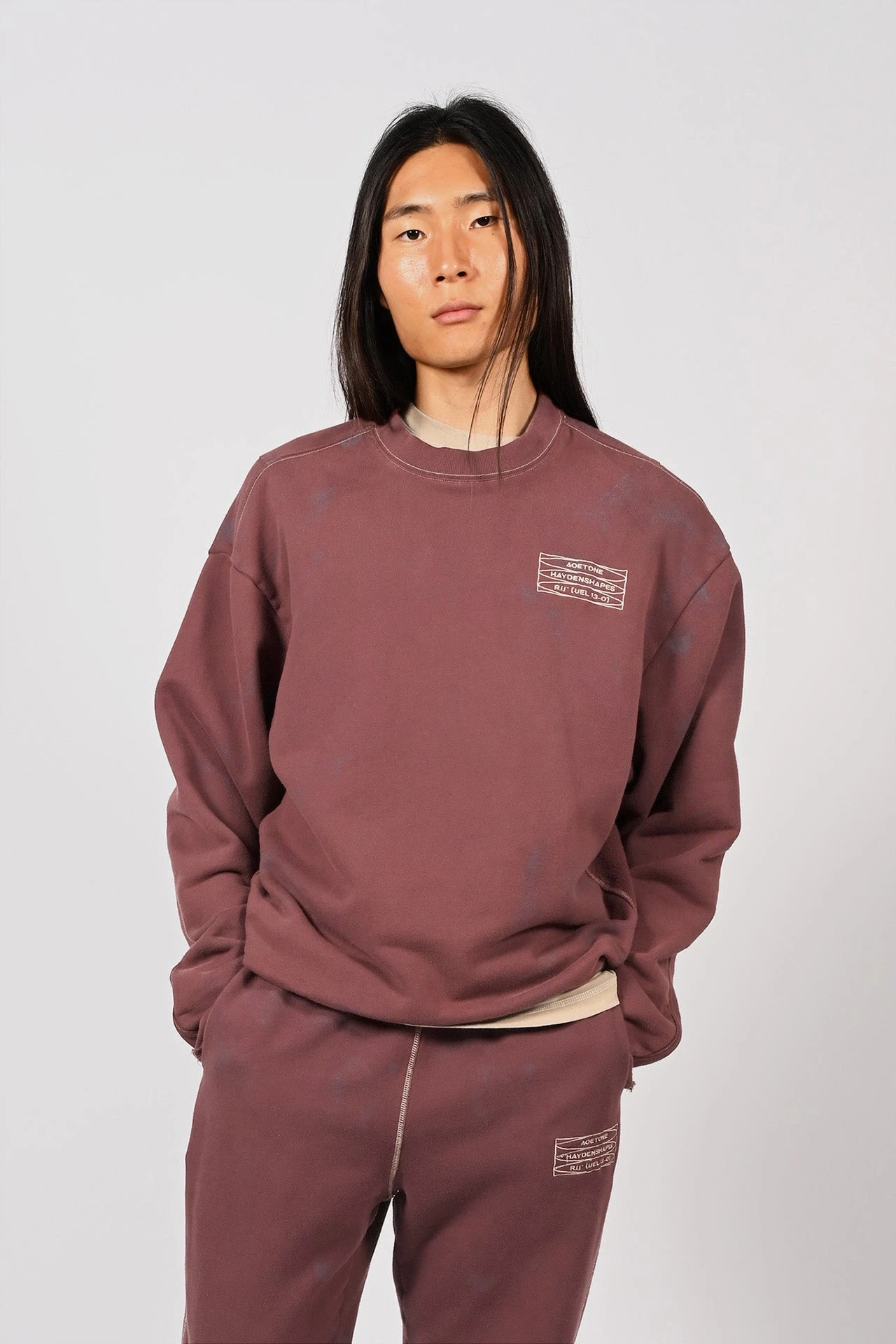 Cut Off Crew Sweater - Burgundy 9 Cut Off Crew Sweater - Burgundy - Image 7