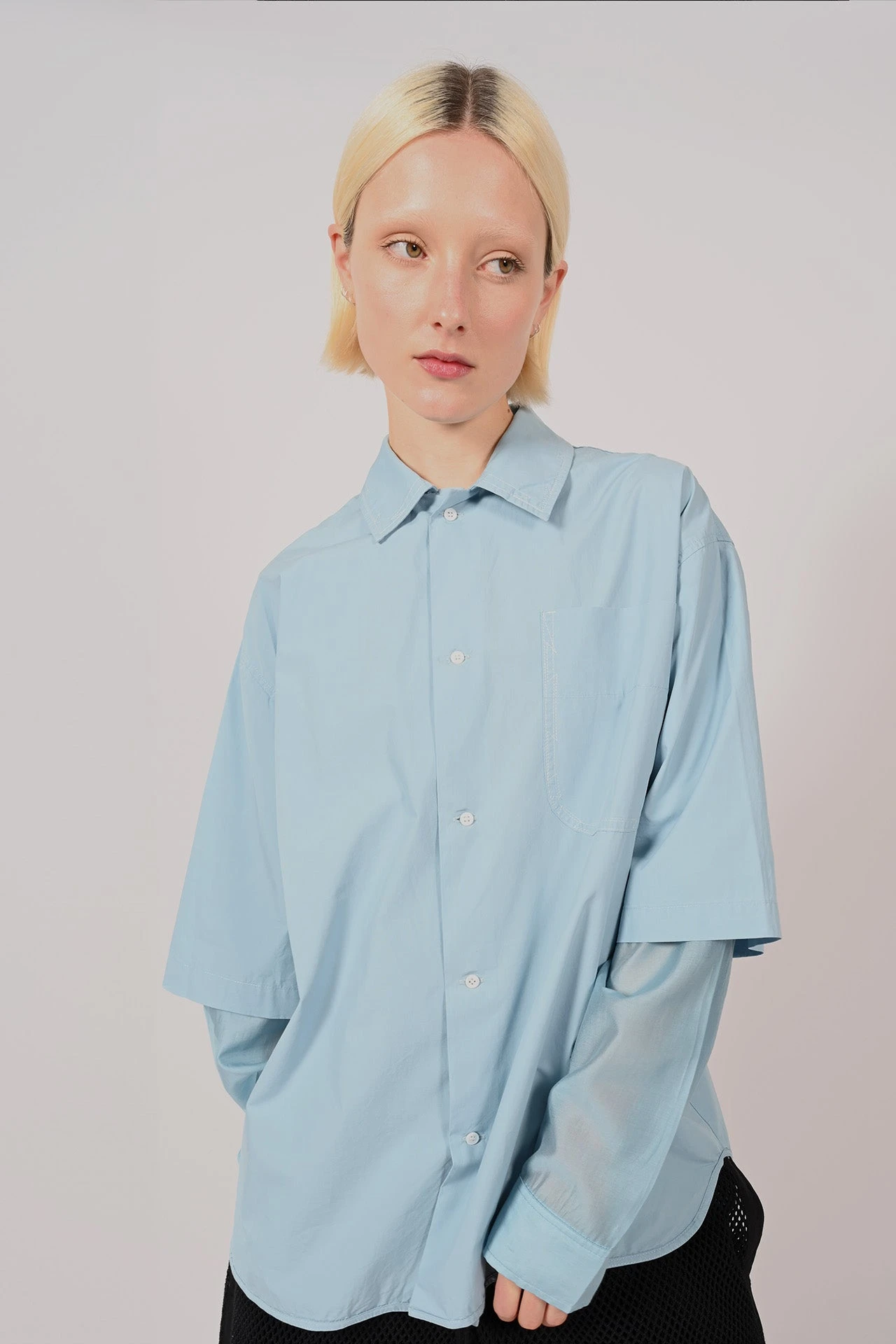 LS Double Layer Wave Seam Shirt Unisex 11 LS Double Layer Wave Seam Shirt Unisex - Image 9